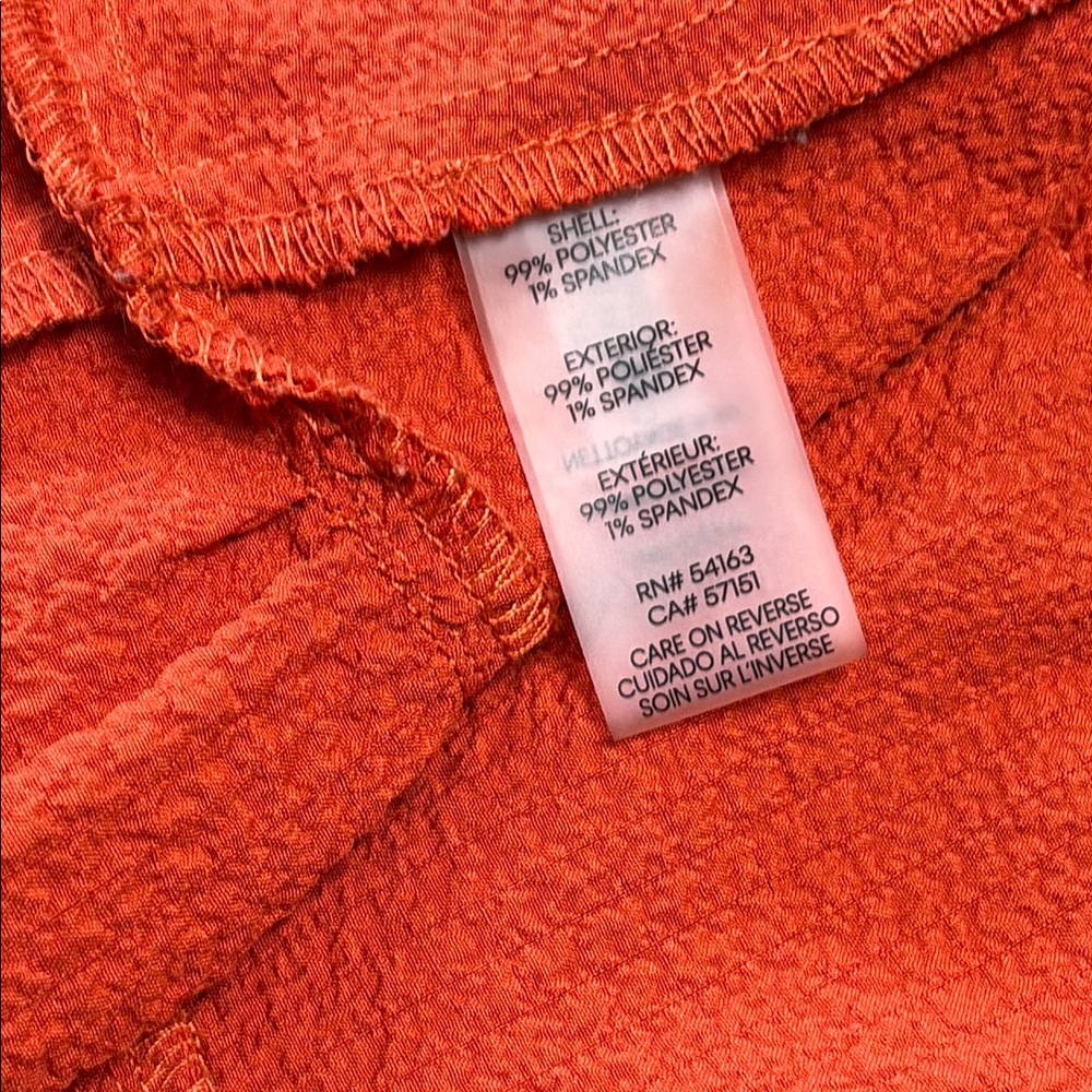 NWOT Calvin Klein Collection Orange Ruched Ruffled Mini Dress - Picture 11 of 14